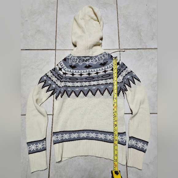 Vintage hooded turtleneck tomboy sweater medium - Picture 7 of 7
